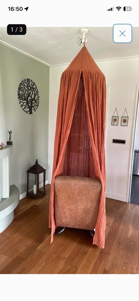 Sebra Klamboe / Hemelbed in terracotta kleur, Ophalen of Verzenden, Zo goed als nieuw, Klamboe