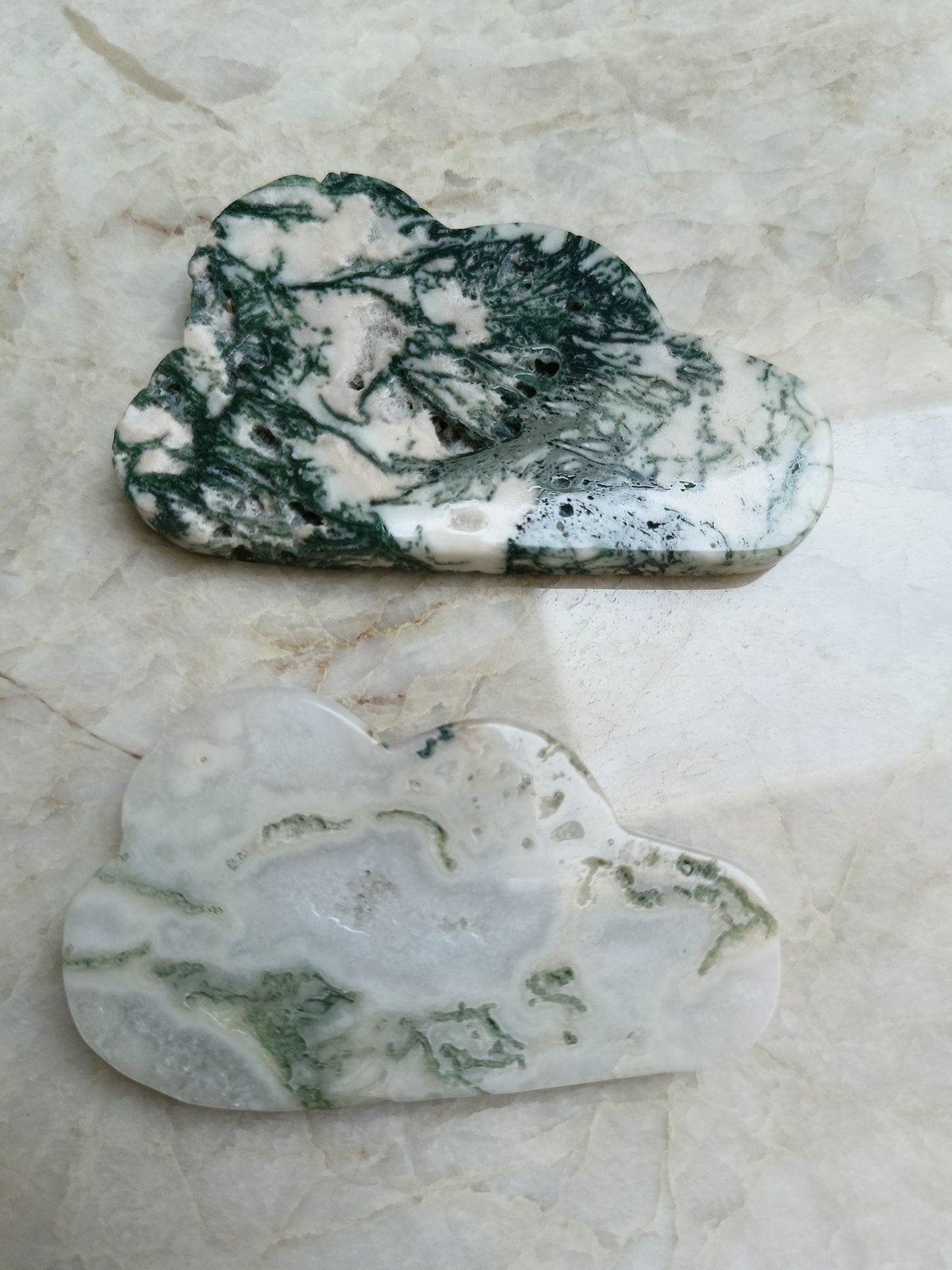 Boom agaat wolken carving edelsteen, Ophalen, Mineraal