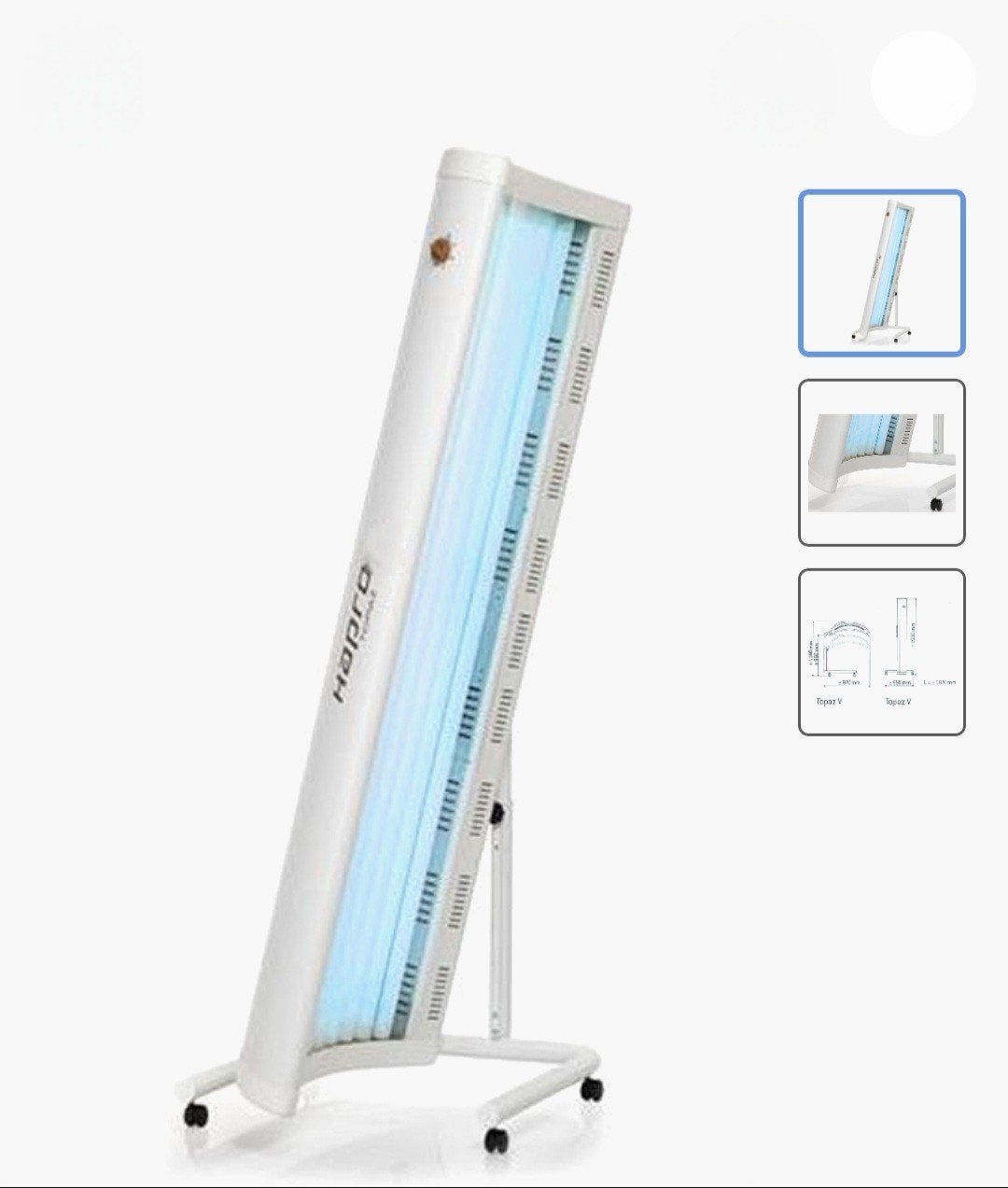 Zeer mooie z.g.a.n verrijdbaar Hapro zonnehemel., Ophalen, Zo goed als nieuw, Zonnebank enkelzijdig, 10 tot 15 lampen