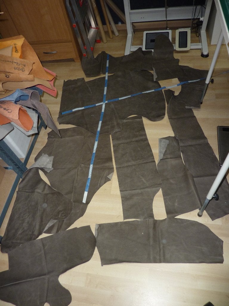 Matgrijs ruig stoer echt leer rundleer, Hobby en Vrije tijd, Stoffen en Lappen, Verzenden, Leer of Kunstleer, Nieuw, 30 tot 120 cm