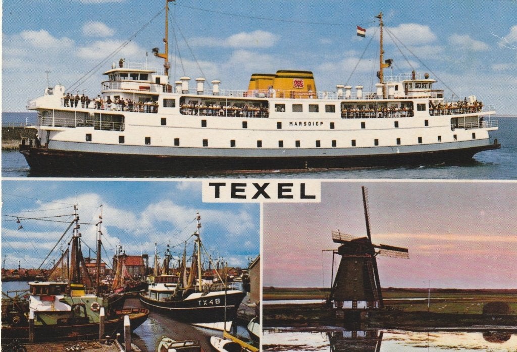 TEXEL Veerboot Haven Molen, Verzenden, 1960 tot 1980, Gelopen, Waddeneilanden
