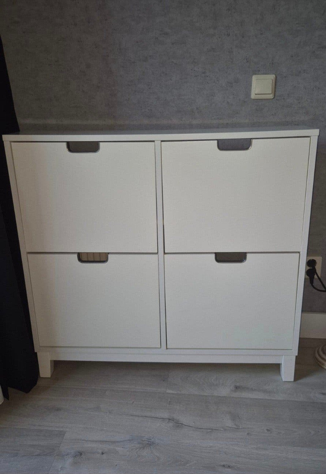 Witte ikea Stāll schoenenkast met 4 vakken, Ophalen of Verzenden, Gebruikt, Modern, Scandinavisch