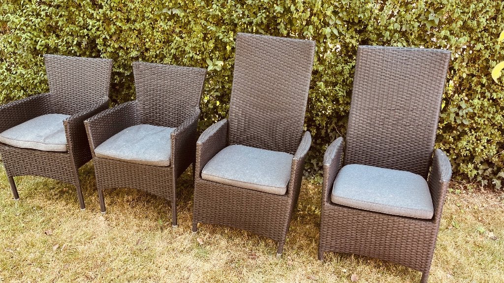 4 tuinstoelen Bois le Duc, Tuin en Terras, Ophalen, Gebruikt, Aluminium, Verstelbaar