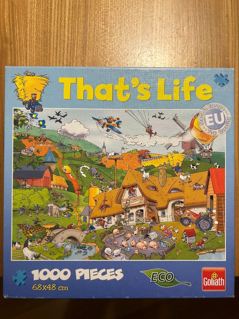 Legpuzzel ‘That’s Life’ (1000 stukjes), Ophalen of Verzenden, 500 t/m 1500 stukjes, Zo goed als nieuw, Legpuzzel