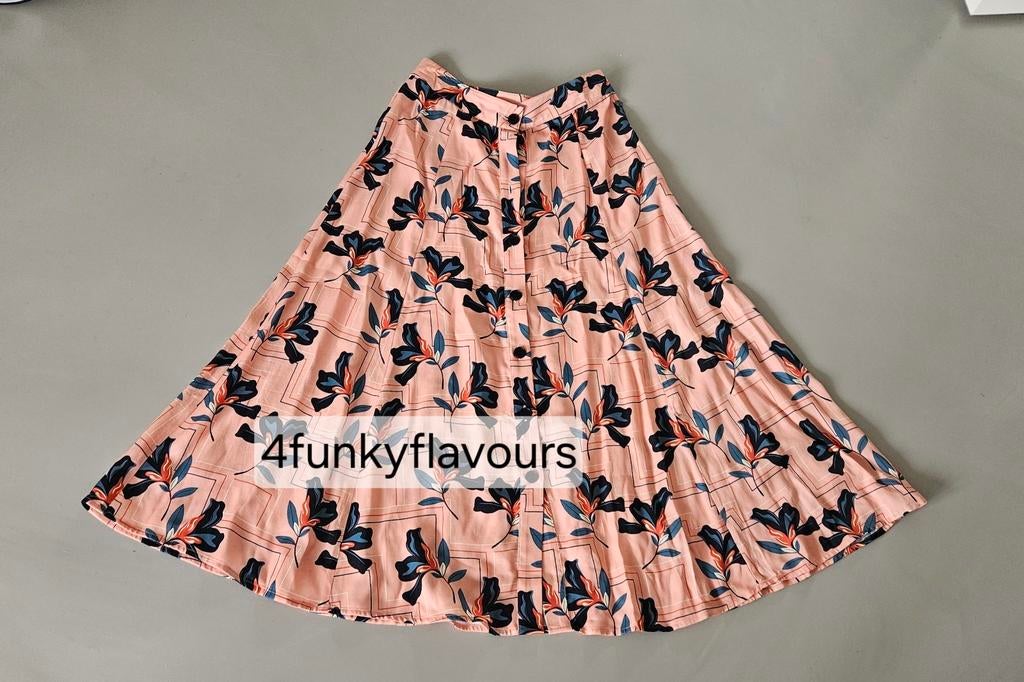4funkyflavours rok met bloemenprint - Maat S, 4funkyflavours, Ophalen of Verzenden, Zo goed als nieuw, Roze