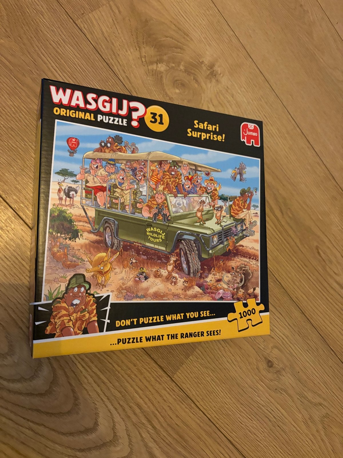 Wasgij? Original Puzzel 31: Safari Surprise! 1000 stukjes, Ophalen of Verzenden, 500 t/m 1500 stukjes, Zo goed als nieuw, Legpuzzel