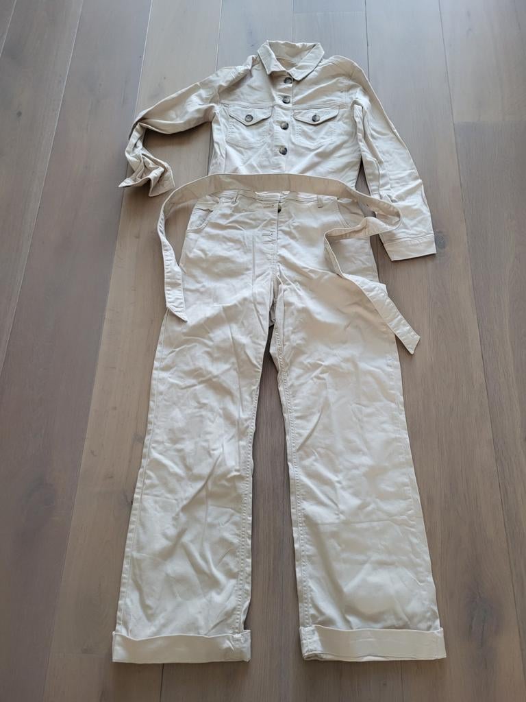 Studio Anneloes Jumpsuit Crème Maat XS, Kleding | Dames, Jumpsuits, Studio Anneloes, Beige, Ophalen of Verzenden, Zo goed als nieuw