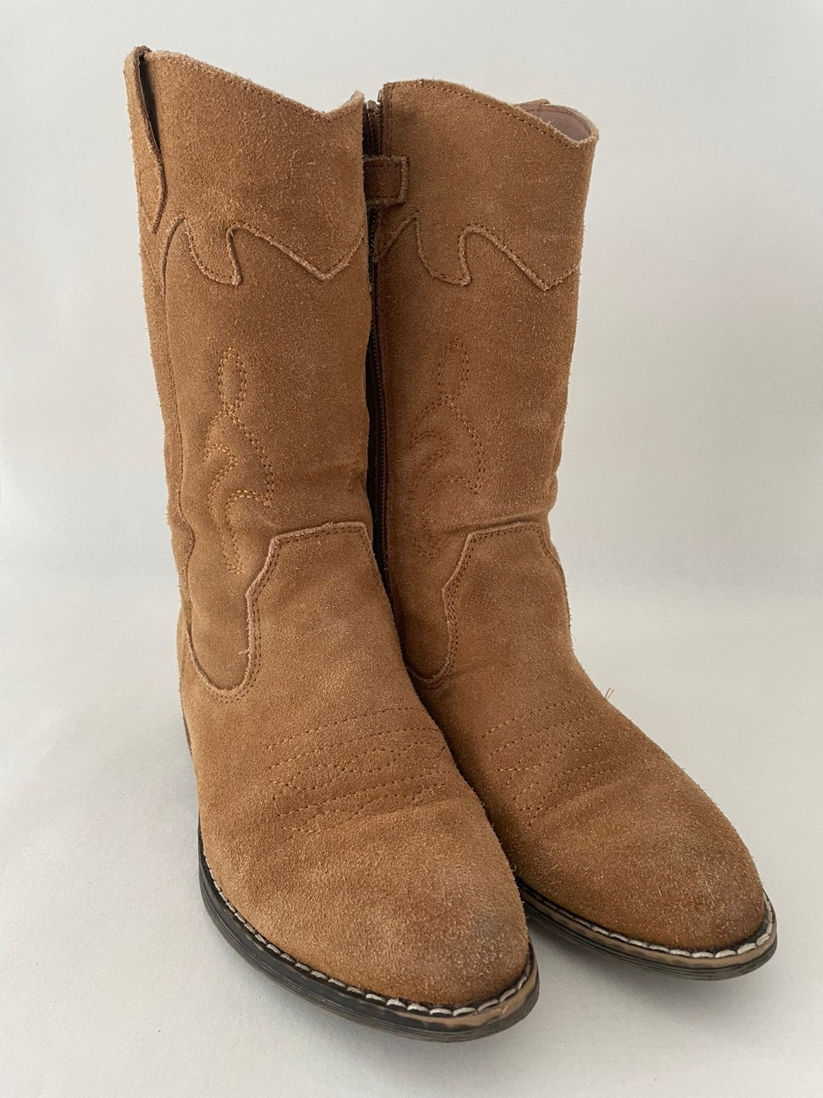 Bruine suède cowboylaarzen mt 35 Western boots – Nette staat, Gebruikt, Meisje, Ophalen of Verzenden, Laarzen