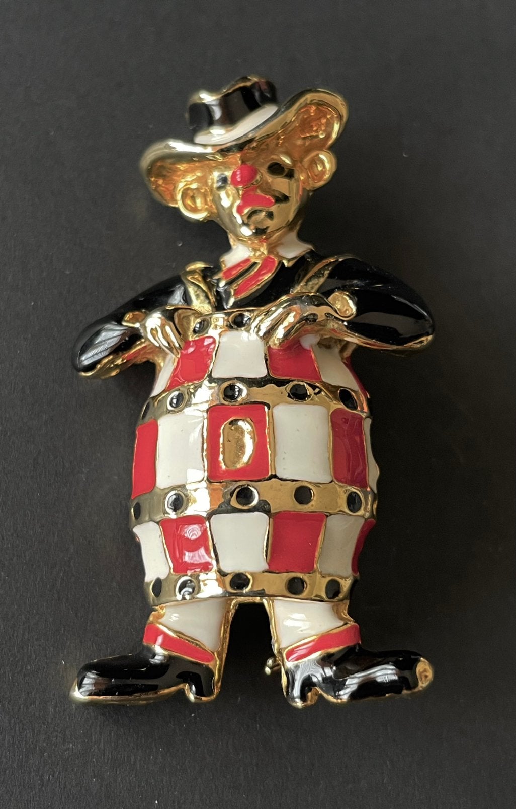 Clown broche, Overige materialen, 4 tot 7 cm, Gebruikt, Ophalen of Verzenden
