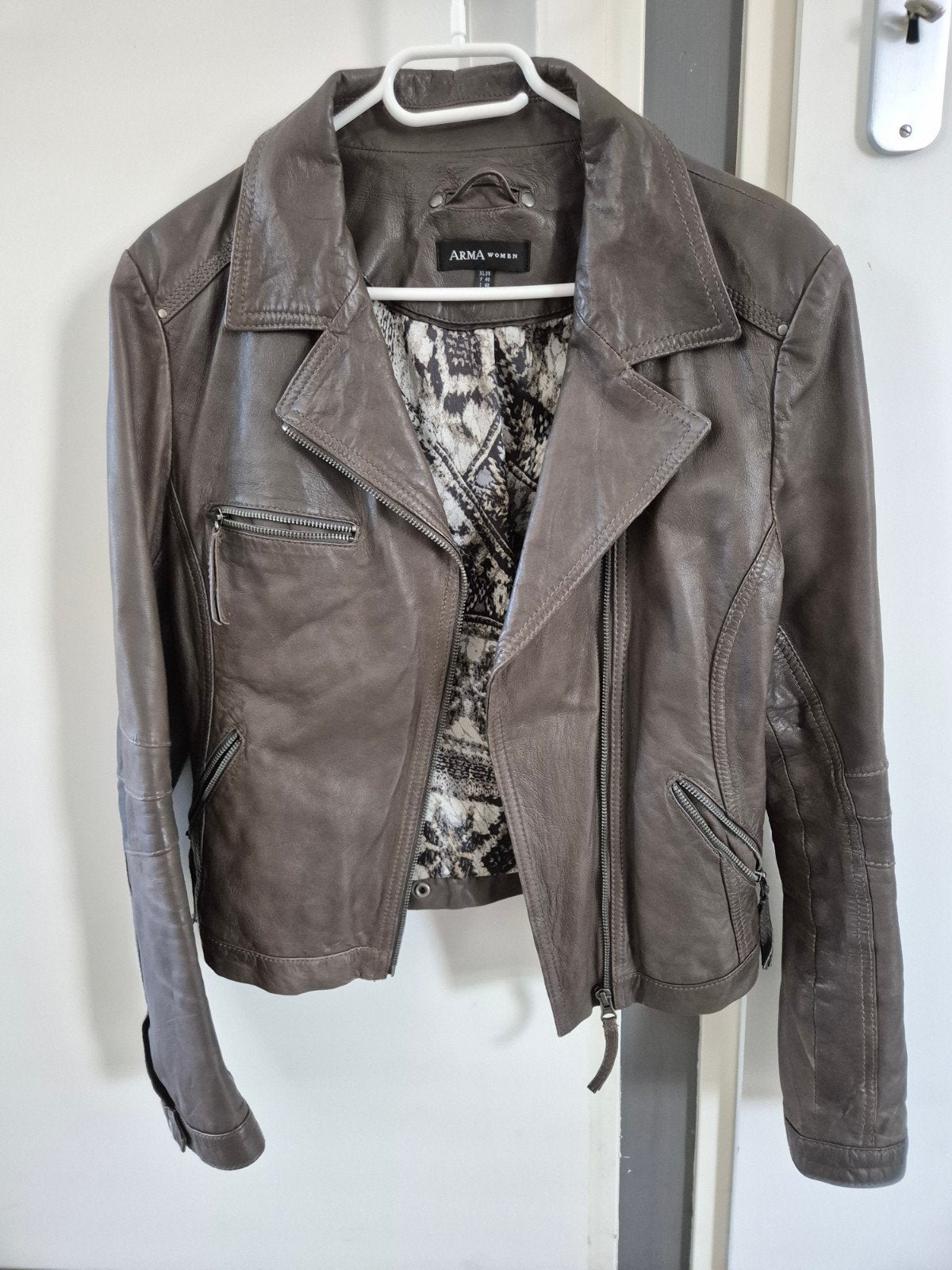 leren jack Arma, Maat 38/40 (M), Bruin, Arma, Ophalen of Verzenden