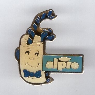 Alpro dranken PIN ( BLAD2_264), Verzamelen, Speldjes, Pins en Buttons, Zo goed als nieuw, Speldje of Pin, Transport, Verzenden