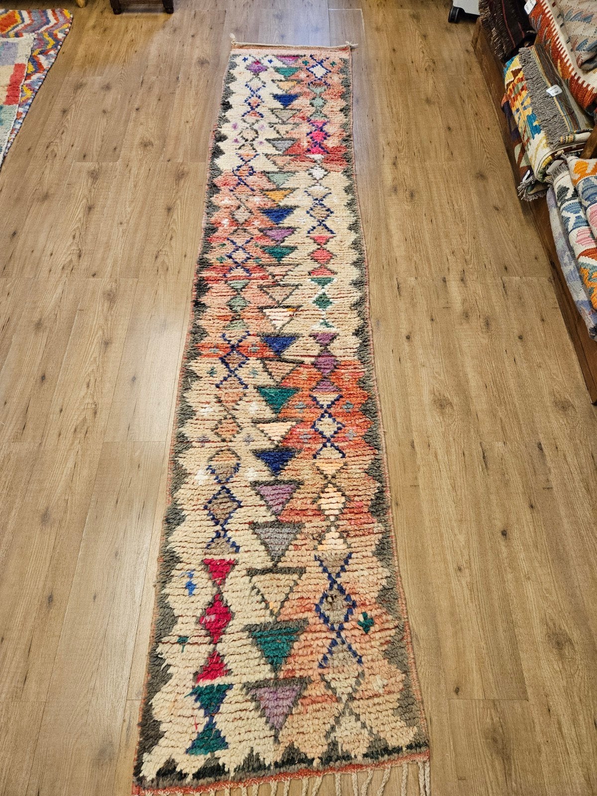 Handgeknoopt oosters tapijt loper beni mrirt 319x66, Info@SlatsAntiek.nl, Vof Slats Antiek, Rechthoekig, Herenstraat 31 leiden