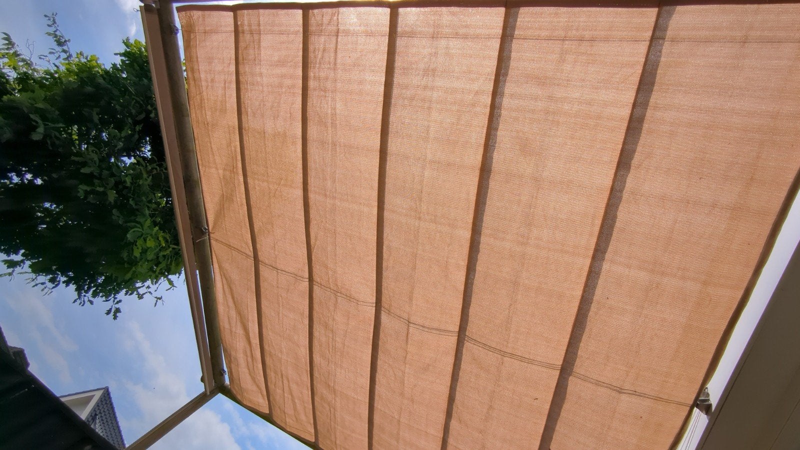 Nesling Harmonica doek 3.75 x 3.75, Gebruikt, Ophalen of Verzenden, 250 cm tot 450 cm, Uitvalscherm