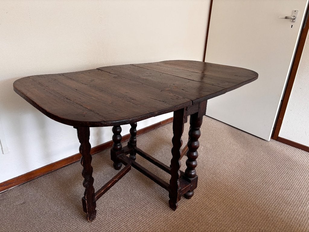 Antieke Engelse Hangoortafel (Gateleg) – Eikenhout, Antiek en Kunst, Antiek | Meubels | Tafels, Ophalen