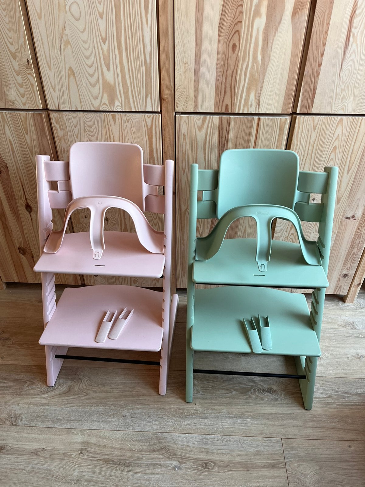 Stokke Tripp Trapp met babyset, Ophalen, Gebruikt, Meegroeistoel, Aanschuifbaar