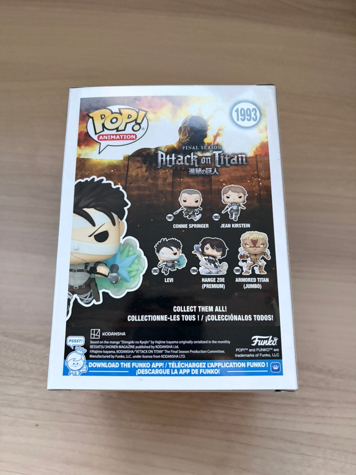 Funko Pop! Attack on Titan – Levi #1993 – Final Season, Funko Europe, Ophalen of Verzenden, Zo goed als nieuw, 4th floor, 1 Queen Caroline St, London W6 9YN, Verenigd Koninkrijk