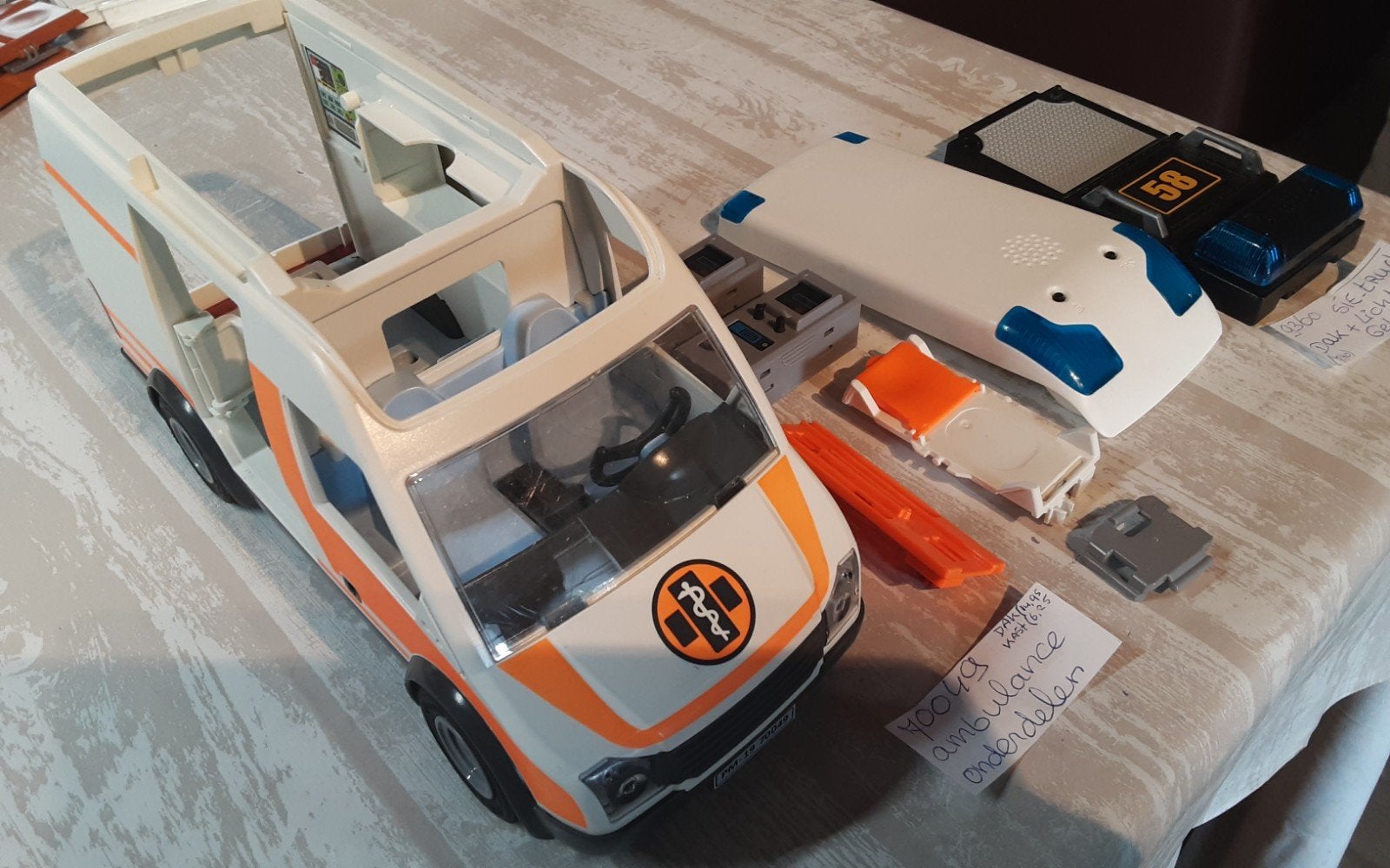 70049 onderdelen ambulance politie, Kinderen en Baby's, Speelgoed | Playmobil, Losse onderdelen, Voertuig, Ophalen of Verzenden