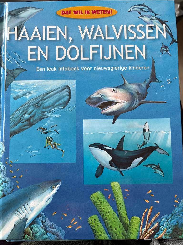 Haaien, Walvissen en Dolfijnen - Infoboek voor Kinderen, Ophalen of Verzenden, Zo goed als nieuw