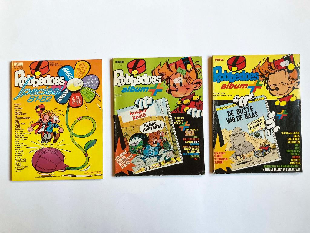 3x Robbedoes : 2x Album + 1x Special 81-82, Meerdere stripboeken, Ophalen of Verzenden, Gelezen