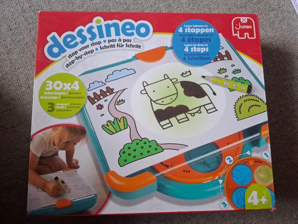 Dessineo Tekenbord van Jumbo - Leer Tekenen Stap voor Stap, Ophalen of Verzenden, Zo goed als nieuw, Knutselen, Met licht