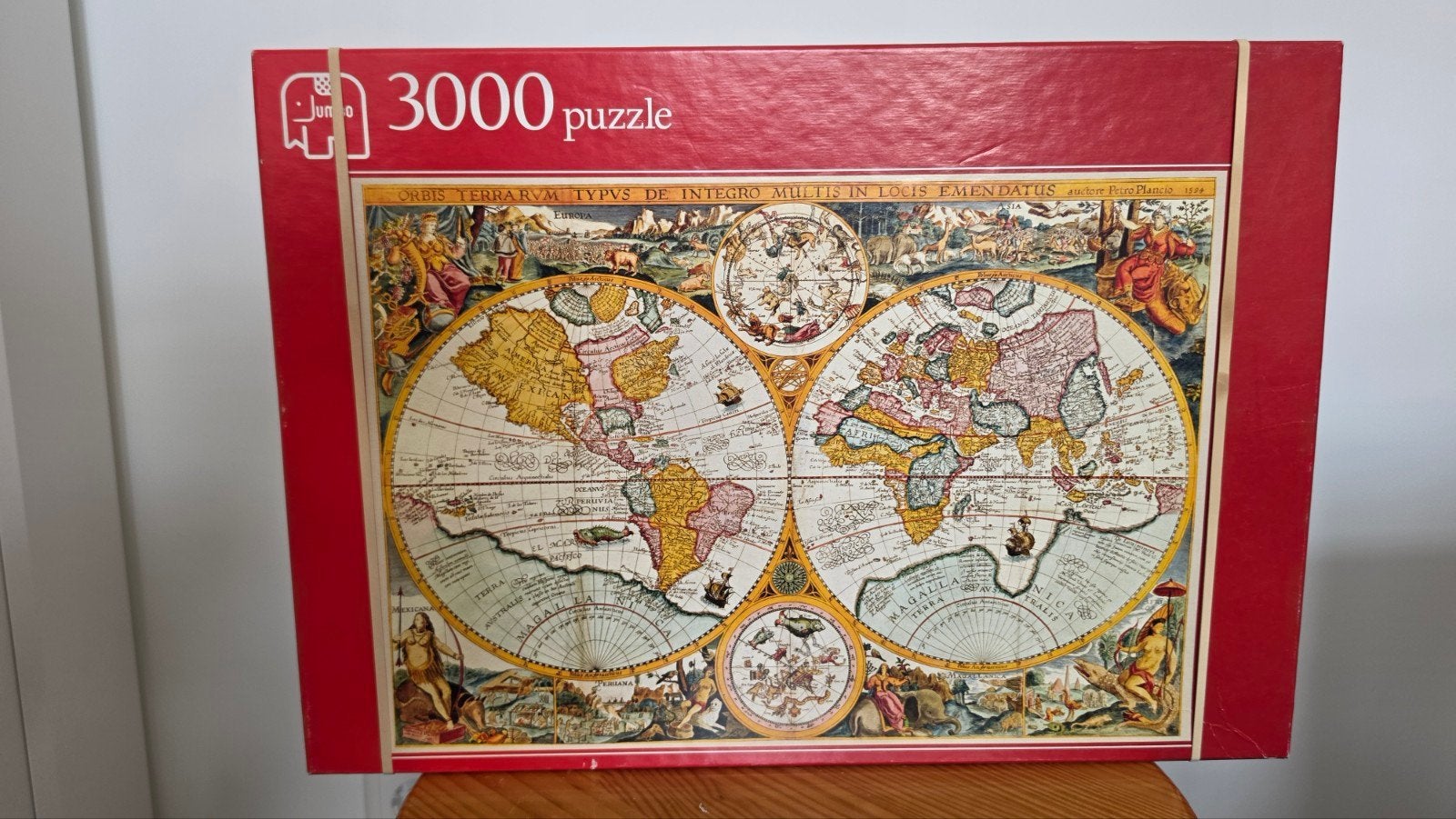 Jumbo Legpuzzel Wereldkaart 3000 Stukjes - 122 x 85 cm, Ophalen, Meer dan 1500 stukjes, Zo goed als nieuw, Legpuzzel
