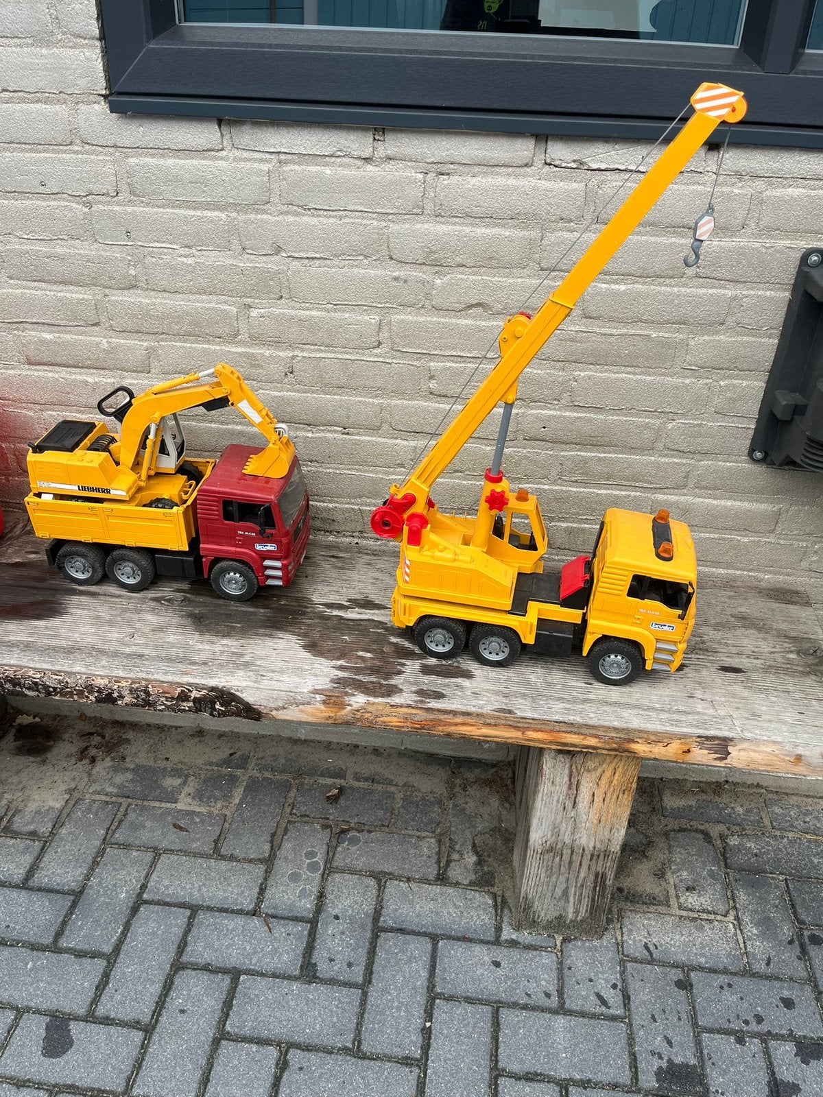 BRUDER vrachtwagen, mobiele kraan & hijskraan, Ophalen, Zo goed als nieuw, Jongen of Meisje