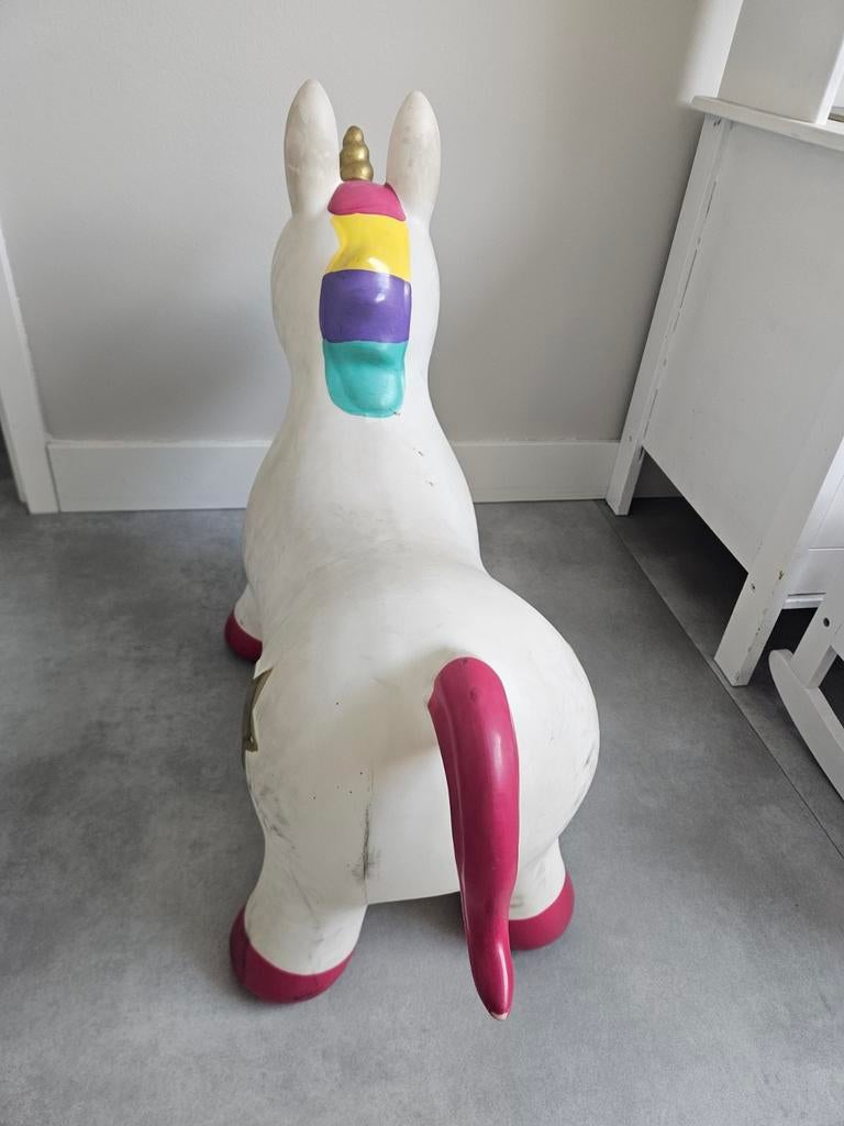 Skippybal Eenhoorn - Wit met Roze en Regenboog details, Ophalen, Gebruikt, Jongen of Meisje