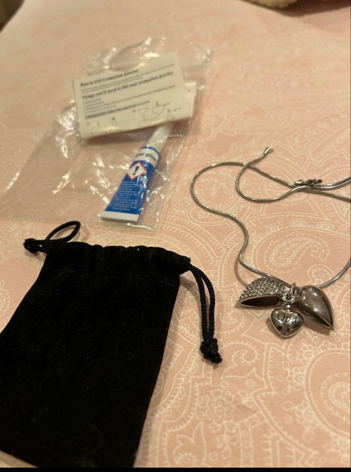 Ashanger 'Opa' - Cremeren Sieraden met Vleugels, Ophalen of Verzenden, Zo goed als nieuw, Zilver, Met hanger