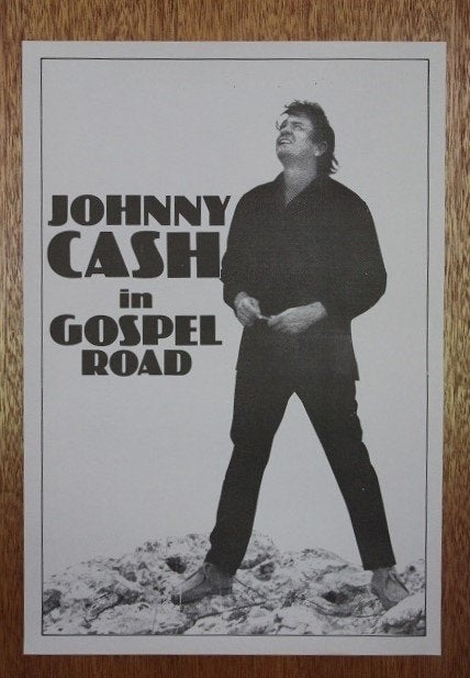Johnny cash vintage poster film / LP "Gospelroad", Ophalen of Verzenden, Zo goed als nieuw, Poster, Artwork of Schilderij