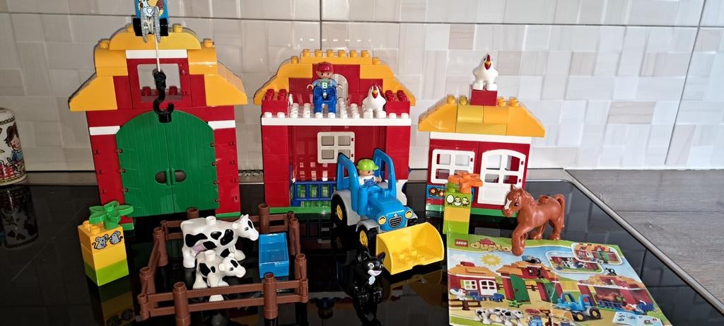 Lego Duplo Boerderij Set met Dieren en Tractor, Ophalen of Verzenden, Zo goed als nieuw, Inclusief minifiguren, Duplo