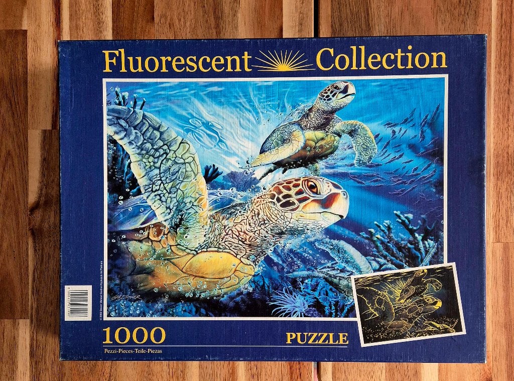 Puzzel Clementoni 1000 stukjes - Schildpadden, Ophalen of Verzenden, 500 t/m 1500 stukjes, Gebruikt, Legpuzzel