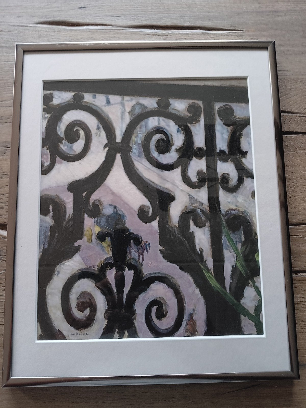 Uitzicht vanaf balkon, Antiek en Kunst, Ophalen of Verzenden