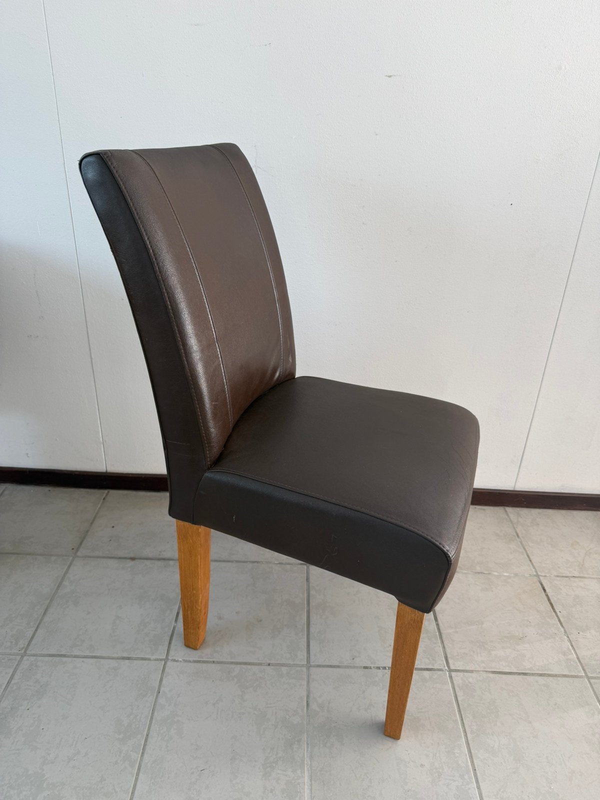 6 bruine eettafelstoelen, Ophalen, Gebruikt, Bruin, Vijf, Zes of meer stoelen
