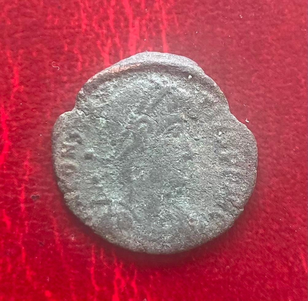 Romeinse bronzen munt constantius 4e eeuw, Ophalen of Verzenden, Overige landen