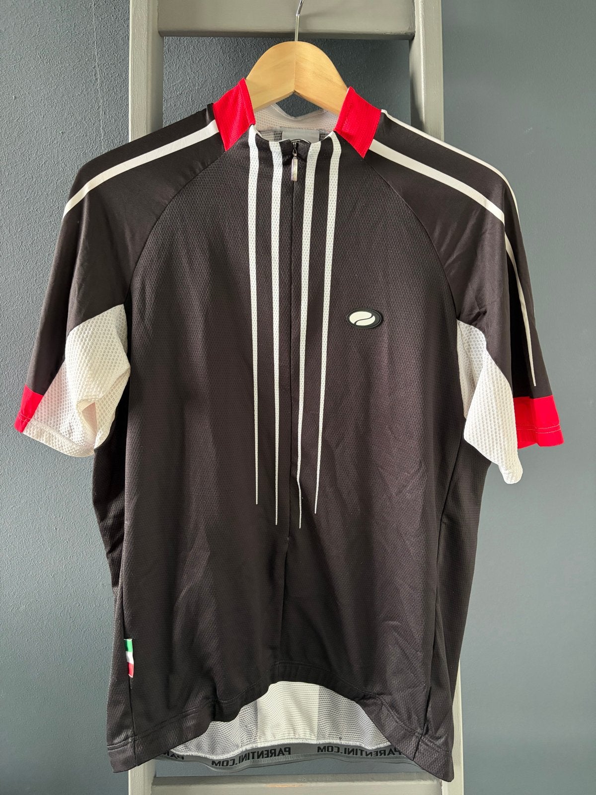 Parentini Shark Fiets Shirt XXL Zwart Rood Wit, Gebruikt, Ophalen of Verzenden, Bovenkleding, Heren
