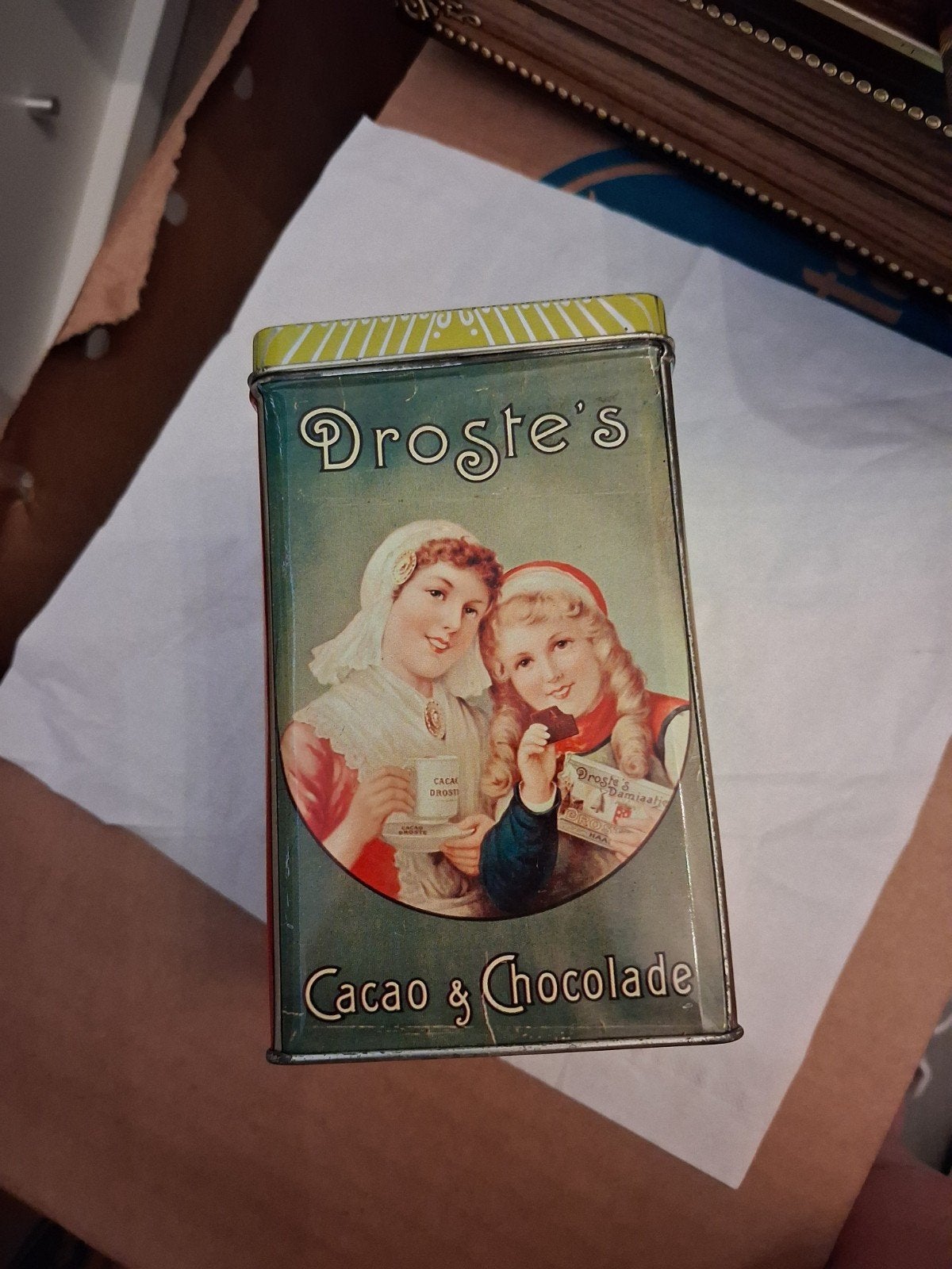 Nostalgisch Droste blikje, Verzamelen, Ophalen of Verzenden, Gebruikt, Overige, Droste