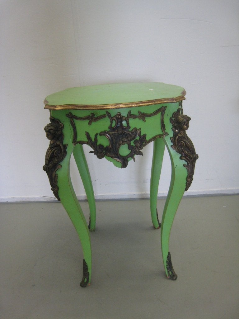 Barok stijl bijzettafel met bronzen beslag, Niet ingevuld, Gebruikt, Niet ingevuld, Niet ingevuld