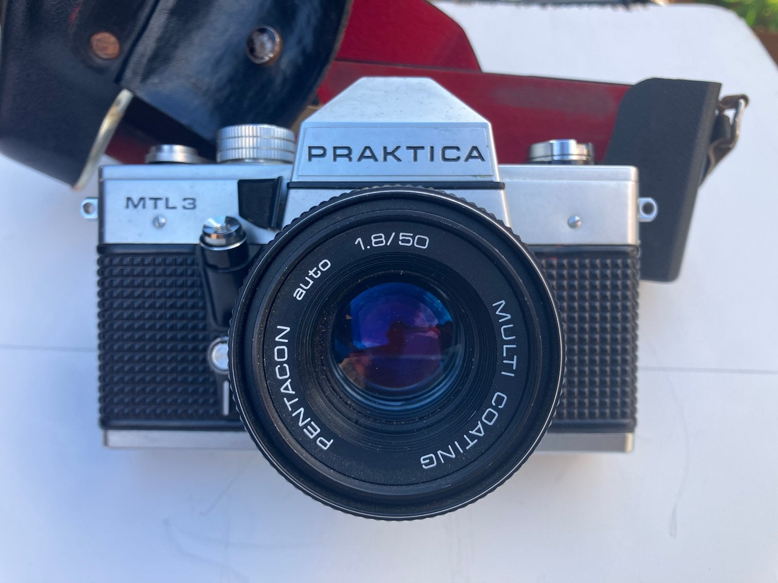 Praktica MTL 3 analoge spiegelreflexcamera met Pentacon lens, Ophalen, Gebruikt, Spiegelreflex, Overige Merken