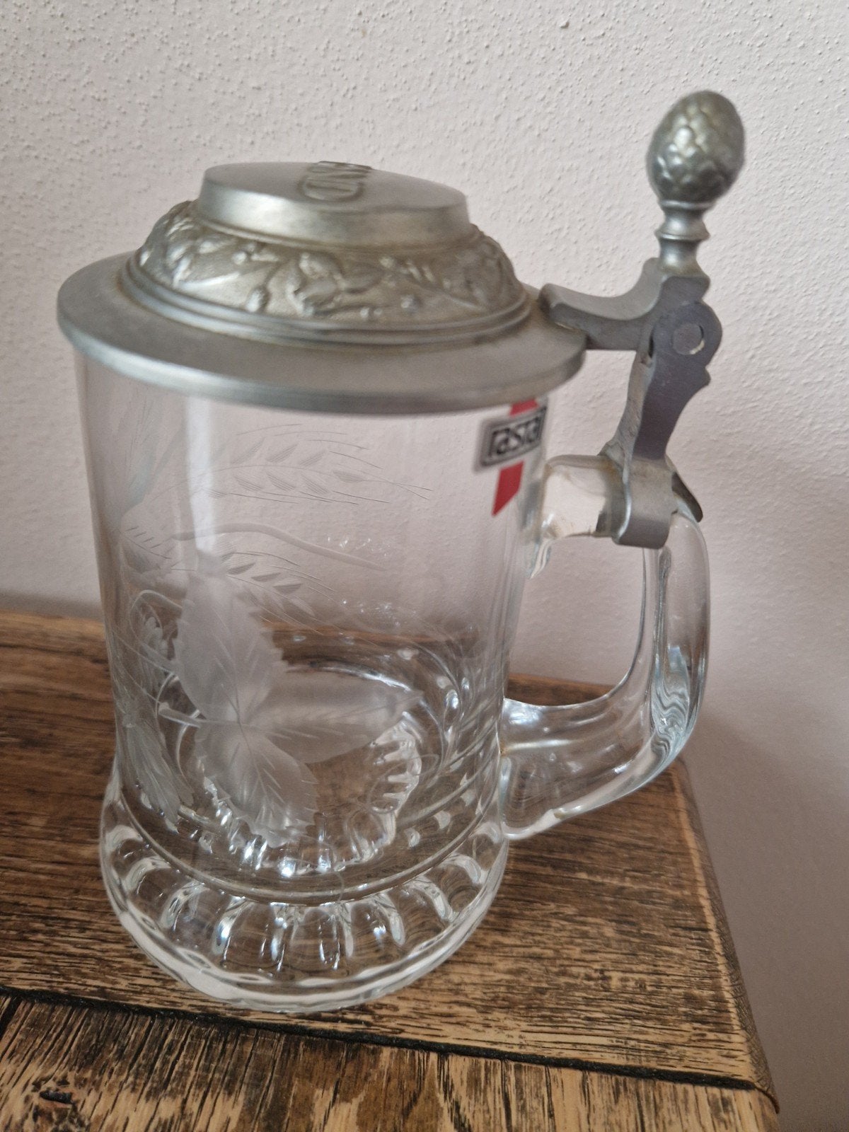 Vintage Brand Bierpul met Tinnen Deksel, Ophalen