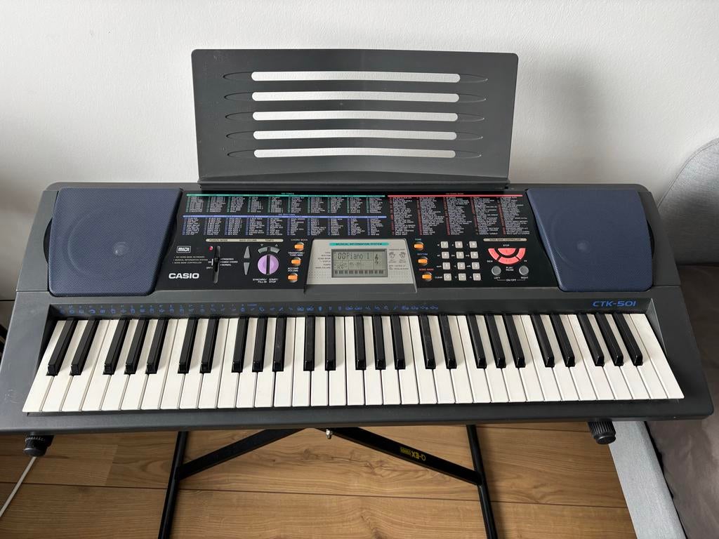 Casio keyboard CTK 501, Ophalen, Casio, Met standaard, 61 toetsen