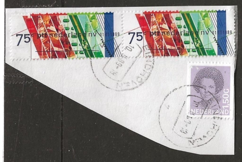 S- Ned. gestempeld Eindhoven op o.a. paartje, Postzegels en Munten, Postzegels | Nederland, Ophalen of Verzenden, Na 1940, Gestempeld