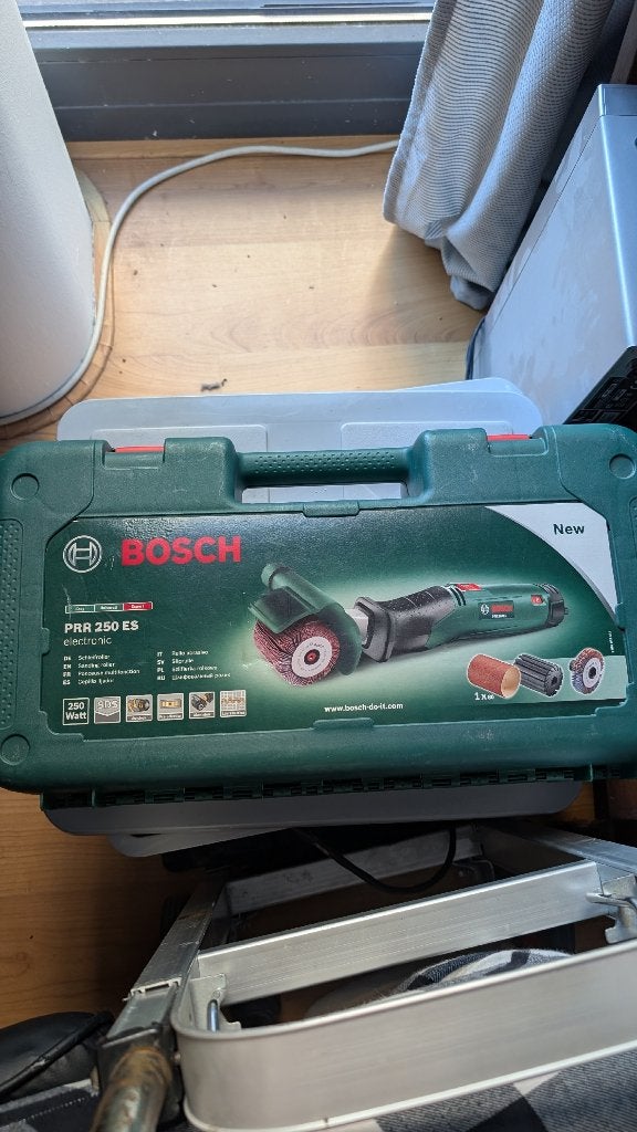 Bosch PRR 250 ES schuurroller / multischuurroller met koffer, Ophalen of Verzenden, Gebruikt, Minder dan 600 watt