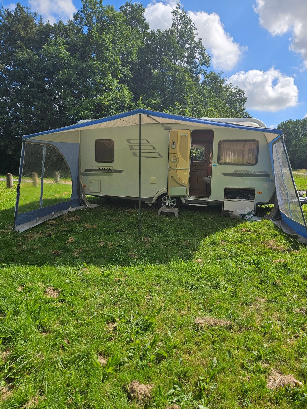 Isabella voortent/panoramaluifel Sun Blue (0940), Caravans en Kamperen, Voortenten en Luifels, Gebruikt, Ophalen