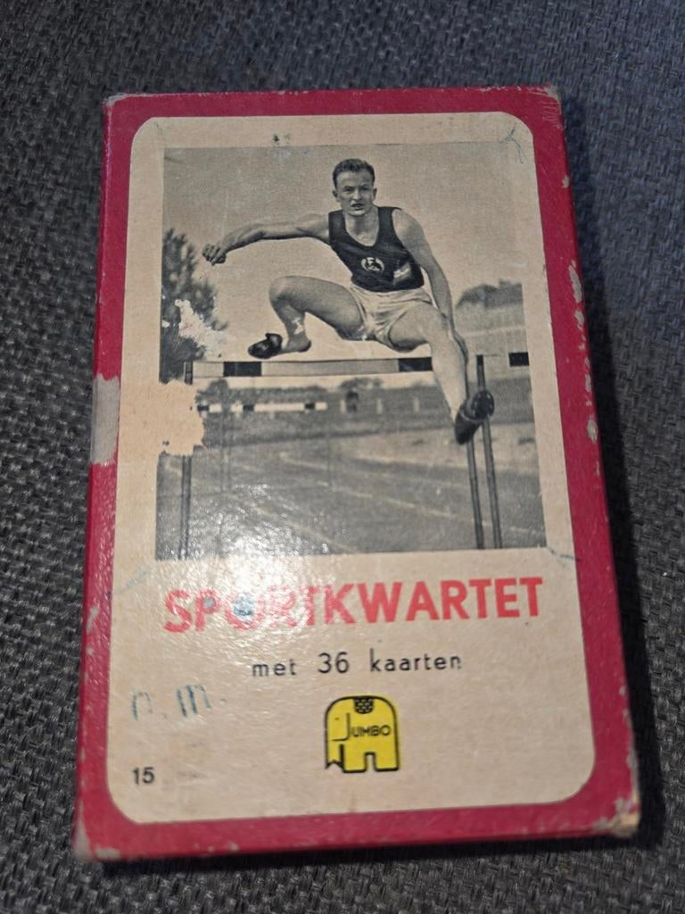 Oud Sportkwartet Jumbo - Compleet met 36 kaarten, Drie of vier spelers, Ophalen of Verzenden, Gebruikt, Jumbo