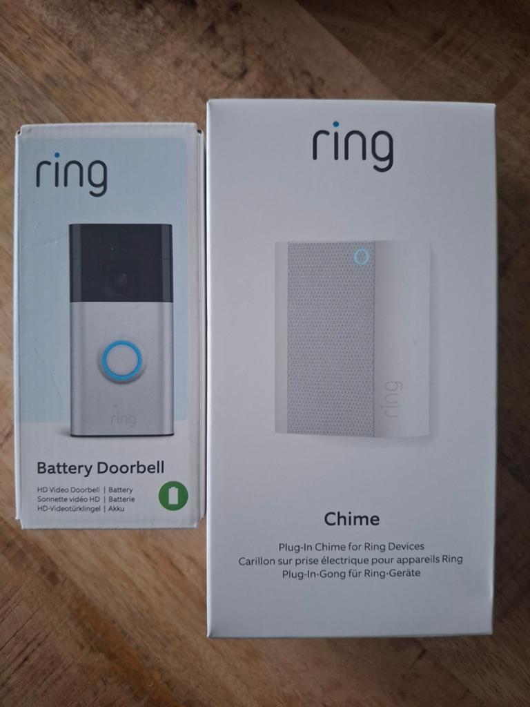 Ring Video Deurbel Batterij & Chime Bundel, Huis en Inrichting, Deurbellen, Ophalen of Verzenden, Bewegingsdetectiesensor, Nieuw