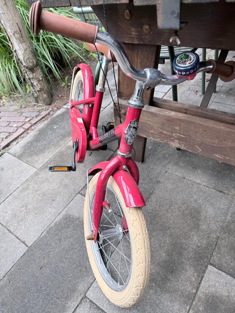 Veloretti Kinderfiets - Rood - 16 inch, Fietsen en Brommers, Ophalen, Gebruikt, Terugtraprem, 16 tot 20 inch