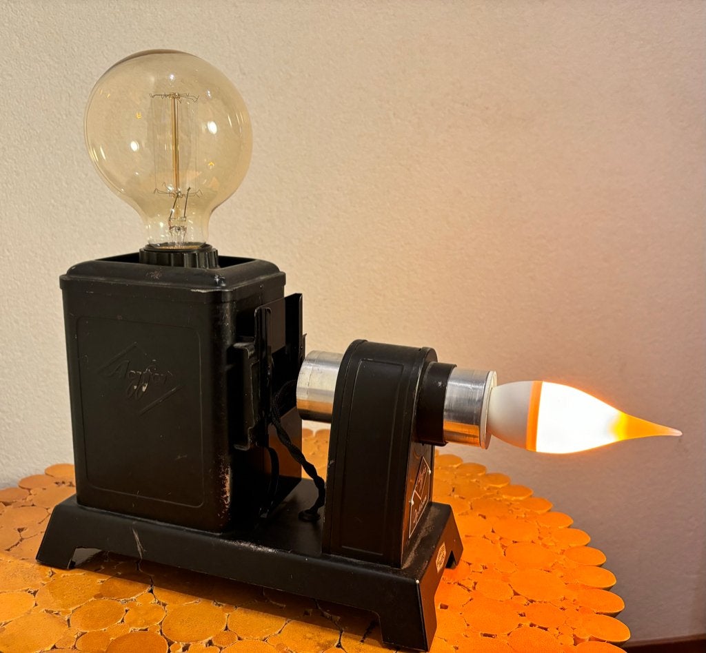 Tafelamp “Agfa Optimus", Overige typen, Gebruikt, Zwart, Glas