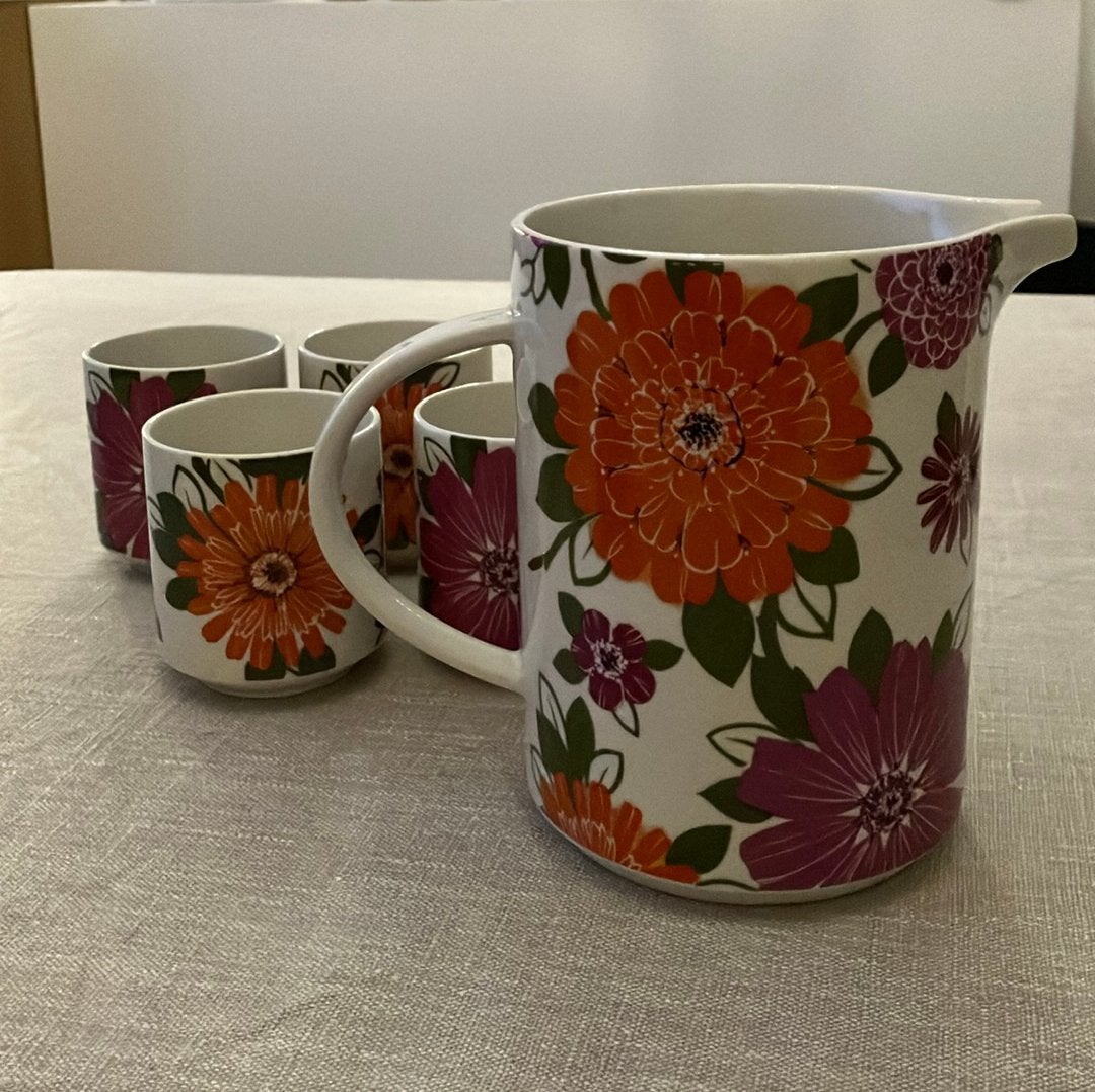 Villeroy & Boch vintage set met bloemen, Antiek en Kunst, Ophalen