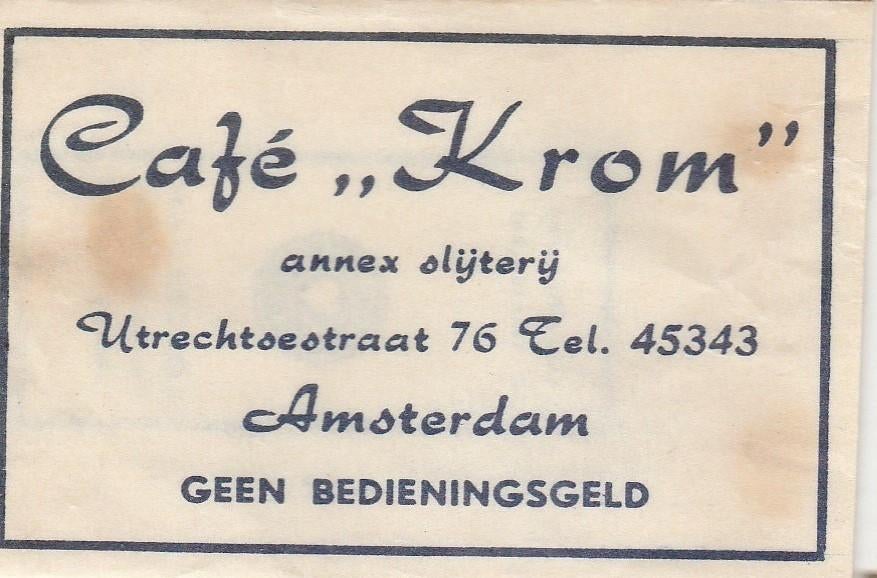 slijterij Krom Utrechtsestraat Amsterdam - bedieningsgeld, Verzamelen, Ophalen of Verzenden