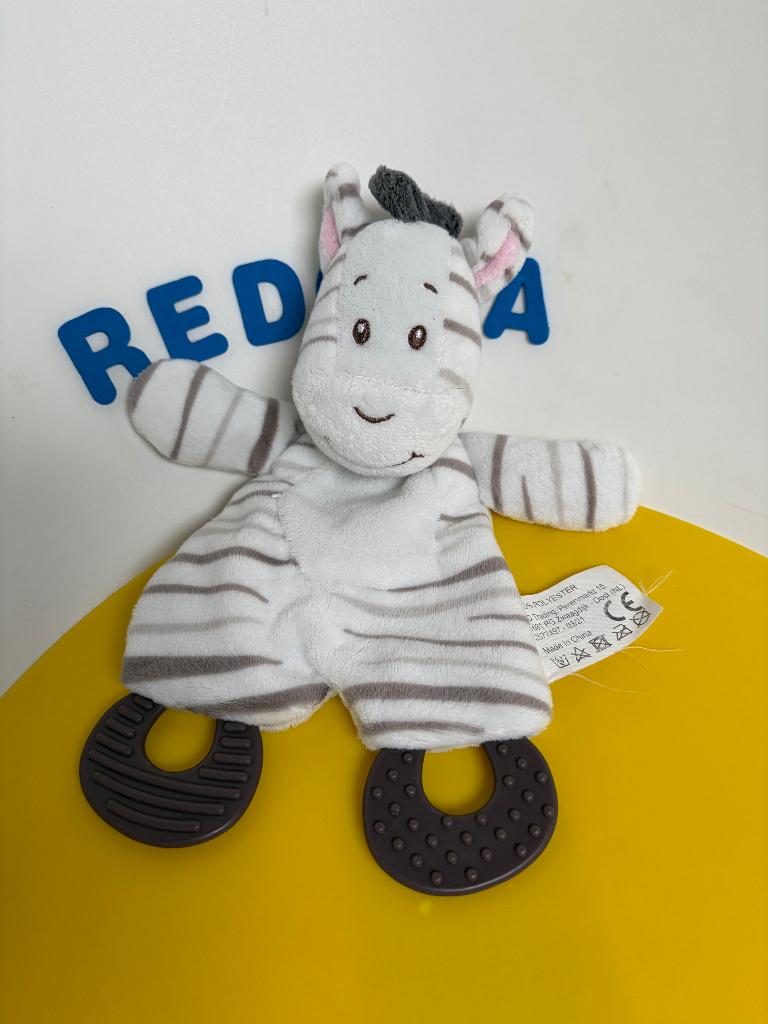 K1360 ZDT ZD trading action doekje zebra met bijtringen, Ophalen of Verzenden, Zo goed als nieuw, Overige typen